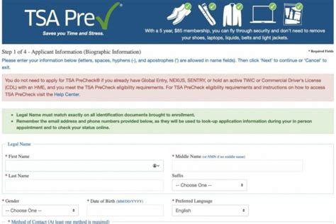 Tsa Precheck Application Guide Tsa Precheck Application Guide