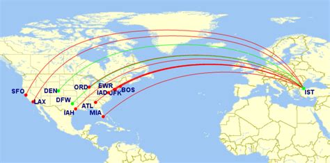 Turkish Airlines US Destinations