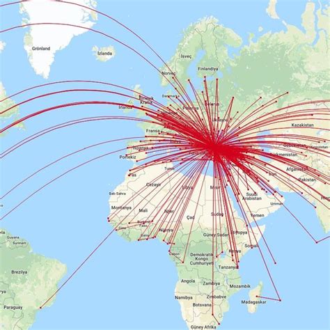 Turkish Airlines Route Map Download Scientific Diagram