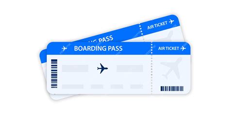 Two Boarding Pass Tickets Illustration Airplane Flight Airline Ticket Boarding Pass Travel