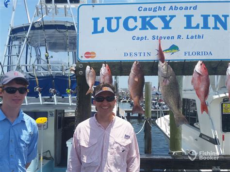 Two Happy Anglers W Tasty Dinners Destin Fishing Report Fishingbooker