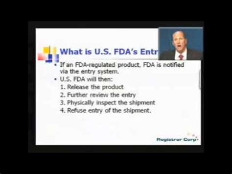 U S Fda Export Regulations Part 2 Import Procedure Amp Regulations Overview Youtube