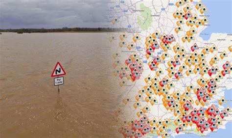 Uk Flood Warnings Ferocious Floods To Smash Britain As More Than 350