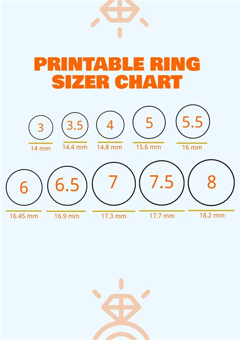 Uk Ring Size Chart Template In Illustrator Pdf Download Template Net