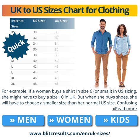 Uk To Us Sizes Charts Women Men Kids Clothes Sizes