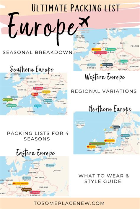 Ultimate Packing List For Europe For All Seasons Tosomeplacenew