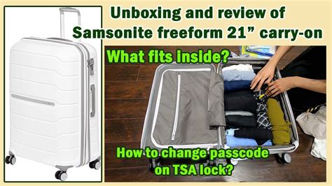 Unboxing And Review Of Samsonite Freeform 21 Carry On Luggage Youtube