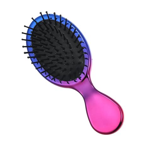 Unique Bargains Mini Travel Hair Brush Pocket Gradient Detangler Brush