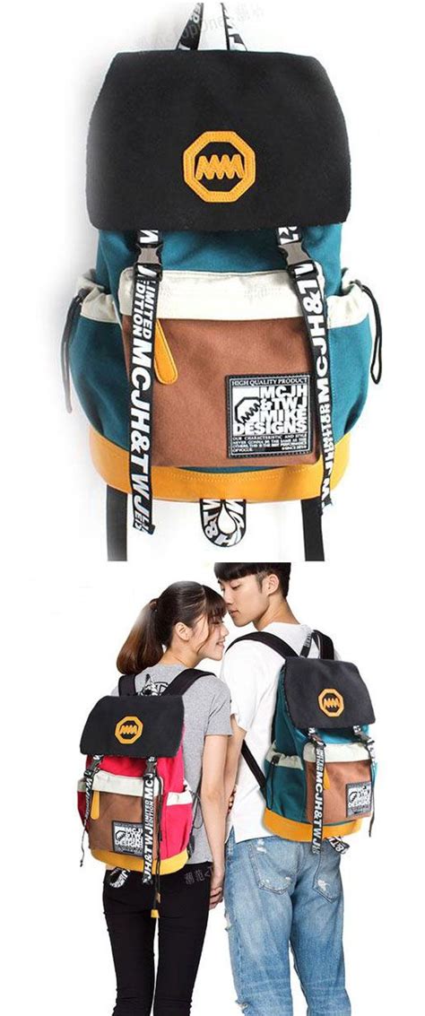 Unique New Trunk Travel Letters Canvas Backpacks Girl Backpacks