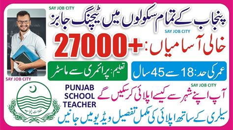 Upcoming Teaching Vacancy 2022 Ppsc School Teaching Jobs 2022 Class 4