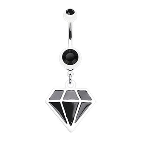 Urban Diamond Cast Belly Button Ring Walmart Com