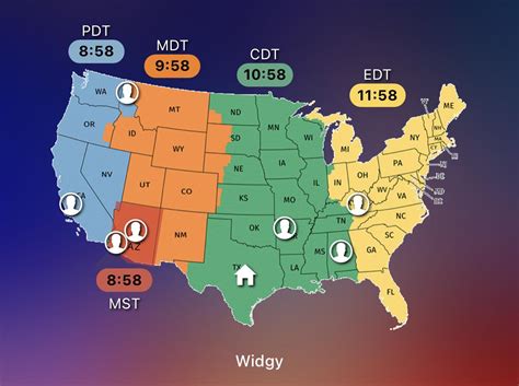 Us Time Zone Map R Widgy