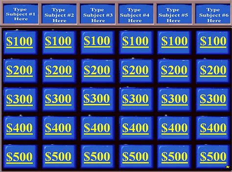 Usa Jeopardy Template