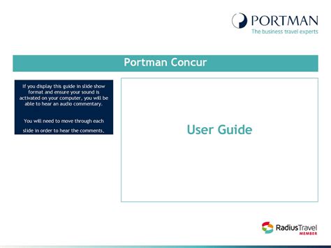 User Guide Portman Concur Ppt Download