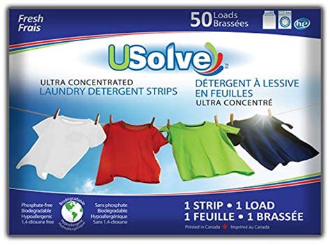 Usolve New Eco Friendly Ultra Concentrated Laundry Detergent Strips 50