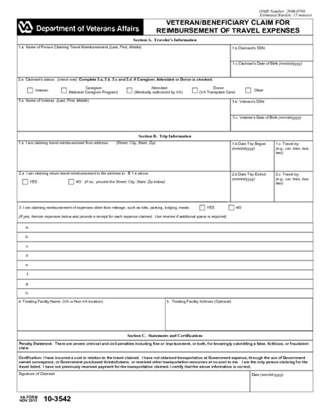 Va Form 10 3542 Fill Online Printable Fillable Blank Pdffiller