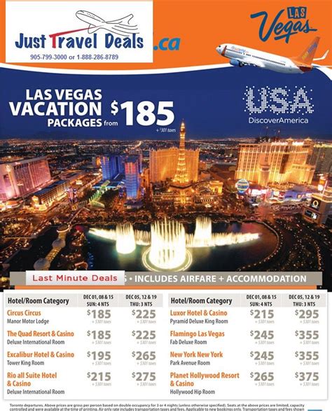 Vegas Deals Starting From Only 185 Call Or Visit Www