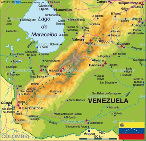 Venezuela Map Tourist Attractions Toursmaps Com