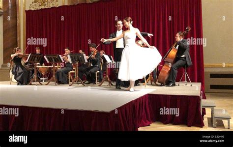 Viennese Waltz Performance By Dancers And The Orchestra At The