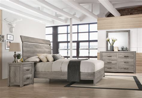 Villa View Gray 3 Pc King Bed Beds Grey Bedroom Set Bedroom Sets