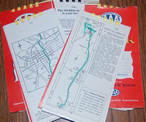 Vintage Aaa Triptik Travel Map Guide Usa Maps 1960 Set Of