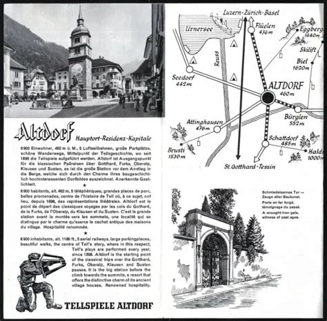 Vintage Altdorf Switzerland Travel Brochure Town Map Guide Photo Images 1950S 14 99 Picclick Uk