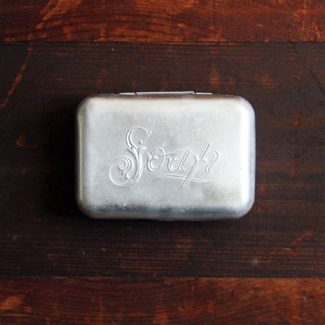 Vintage Aluminum Travel Soap Case Tin Natural Beauty Diy Organic Skin Care Recipes Aluminum