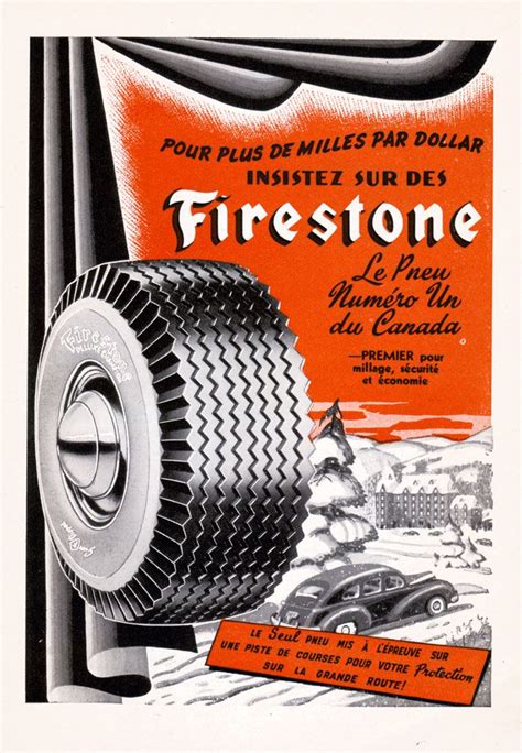 Vintage Firestone Tire Ad Tires Pinterest