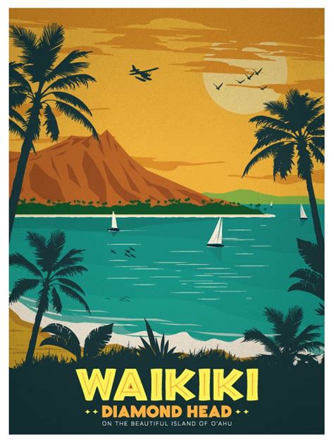 Vintage Inspired Travel Posters Americas Caribbean On Behance