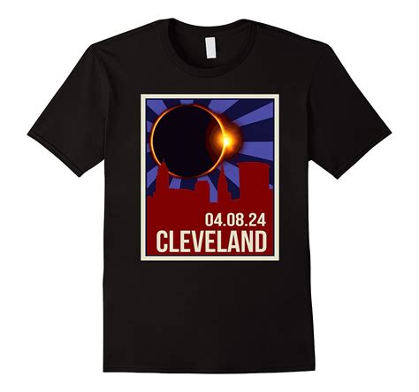 Vintage Total Solar Eclipse Cleveland April 8Th 2024 Tee Cl Colamaga