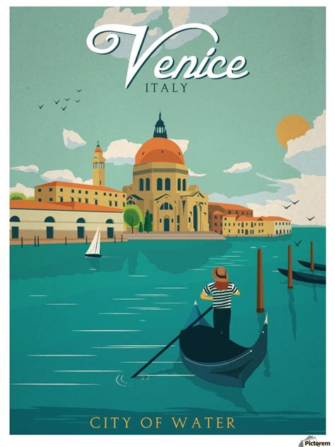 Vintage Travel Poster Venice 5 Art Print By Travel Poster Collection Fy