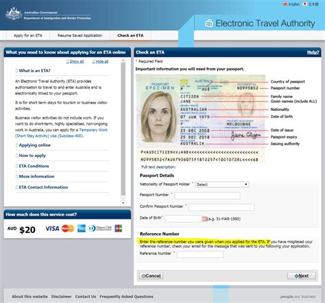 Visas Consulta Sobre El Visado Eta Para Australia Sin