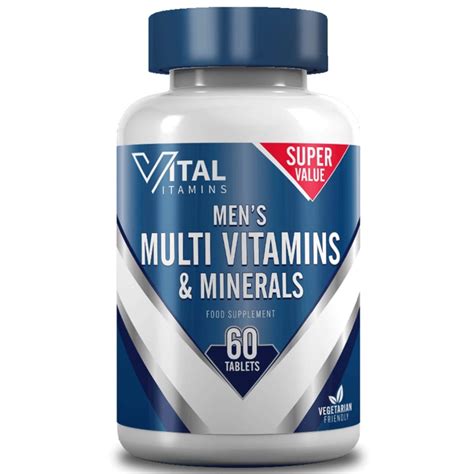 Vital Vitamins Men S Multi Vitamins Minerals 60Pk L Vitamins B M