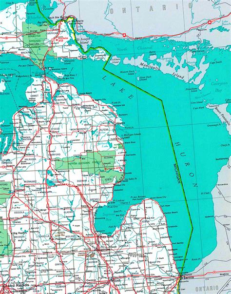 Vivid Maps Great Lakes Great Lakes Map Lake Huron