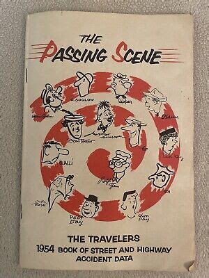 Vtg Travelers Ins Co The Passing Scene 1954 Book Of Street Hwy