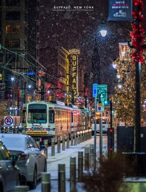 Walking Downtown On A Snowy Night In The Heart Of My Hometown Buffalo