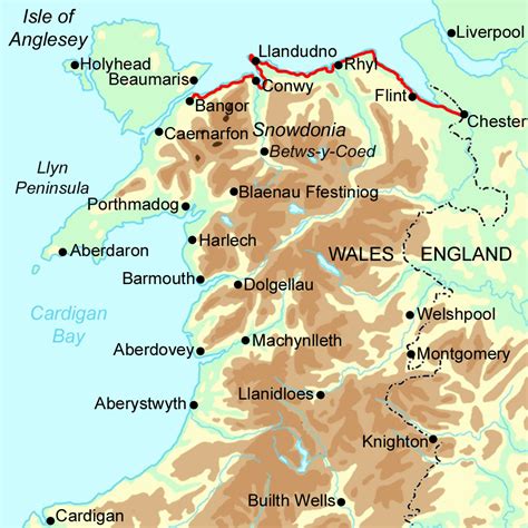 Walks In Wales Map Celene Annamarie