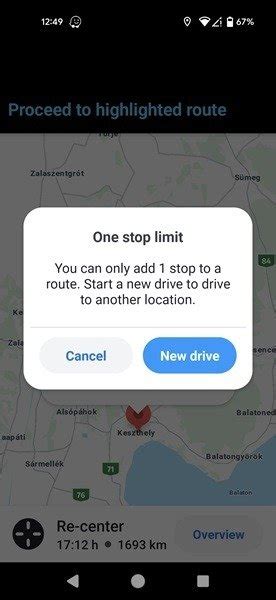 Waze One Stop Limit