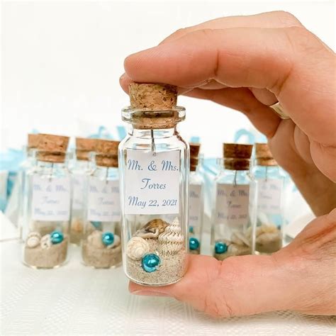 Wedding Favors For Guests 10Pcs Beach Wedding Favors Thank You Gift Personalized Message In A