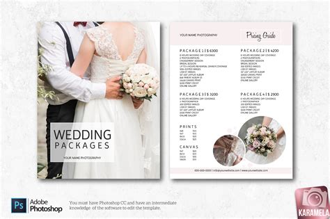 Wedding Photography Packages Template Photography Pricing Etsy India