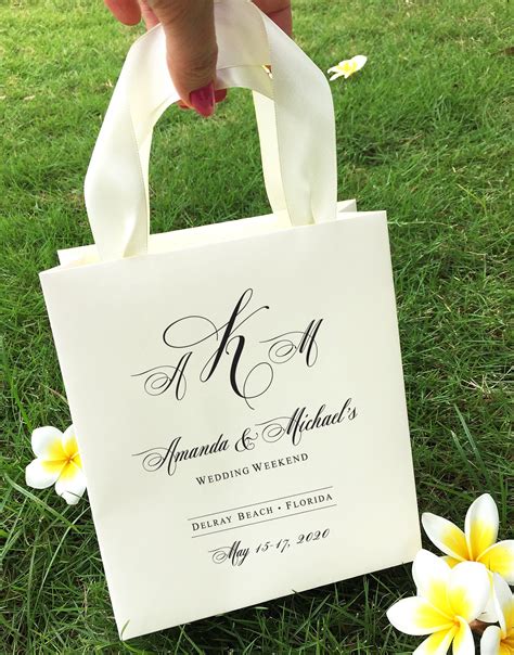 Wedding Welcome Favor Bags Custom Destination Wedding Etsy