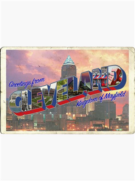 Welcome To Cleveland Kingdom Of Mayfield Sticker By Corysnyder28