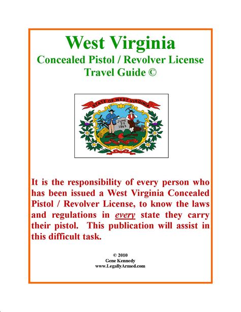 West Virginia Concealed Pistol Revolver License Travel Guide Ebooks