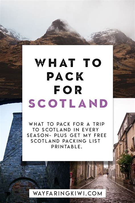 What To Pack For A Trip To Scotland Wayfaring Kiwi Scotland Packing