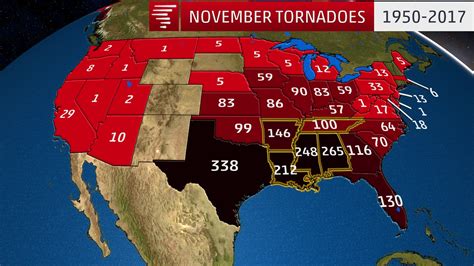 Where November Tornadoes Are Most Common And The 5 Largest Outbreaks Weather Underground