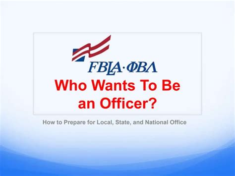 Who Wants To Be An Fbla Pbl National Officer