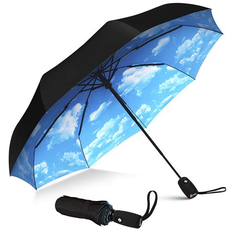 Windproof Travel Umbrellas For Rain Lightweight Strong Compact With