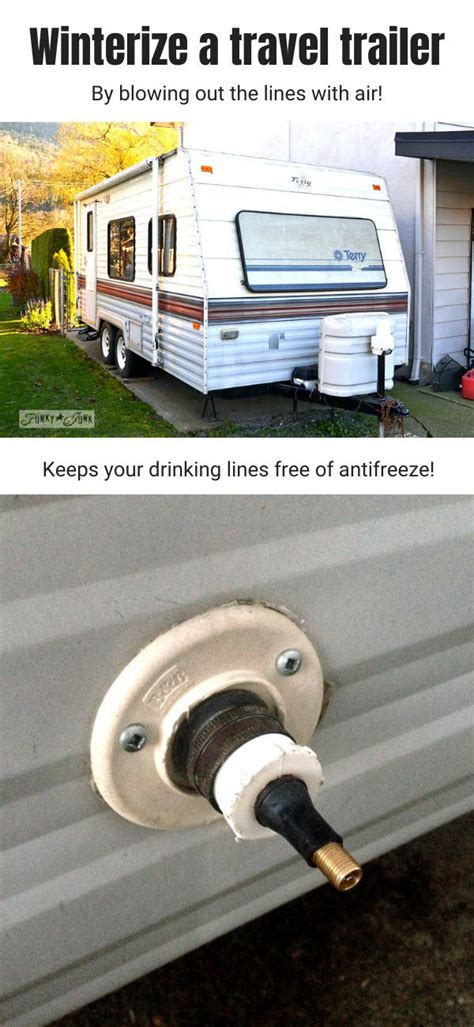 Winterize A Travel Trailer By Blowing Out The Lines With Air By Funky