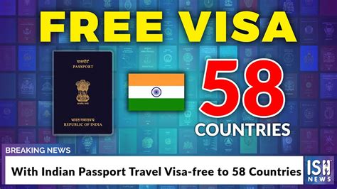 With Indian Passport Travel Visa Free To 58 Countries Youtube