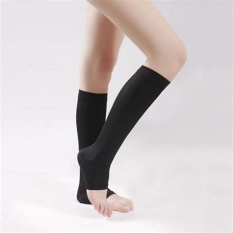 Women Usa Made Open Toe Graduated Compression Socks 15 20 Mmhg Firm